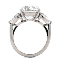 Platinum 3 Stone Round Diamond Engagement Ring