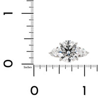 Platinum 3 Stone Round Diamond Engagement Ring