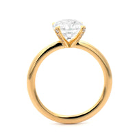 18K Yellow Gold Round Diamond Solitaire Engagement Ring