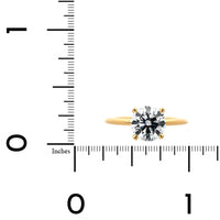 18K Yellow Gold Round Diamond Solitaire Engagement Ring