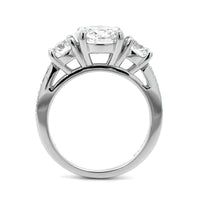 Platinum 3 Stone Round Diamond Engagement Ring