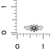 Platinum 3 Stone Round Diamond Engagement Ring