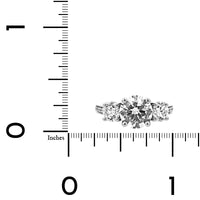 Platinum 3 Stone Round Diamond Engagement Ring