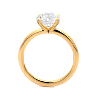 18K Yellow Gold Round Diamond Solitaire Engagement Ring