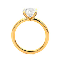 18K Yellow Gold Round Diamond Solitaire Engagement Ring