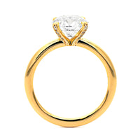 18K Yellow Gold Round Diamond Solitaire Engagement Ring