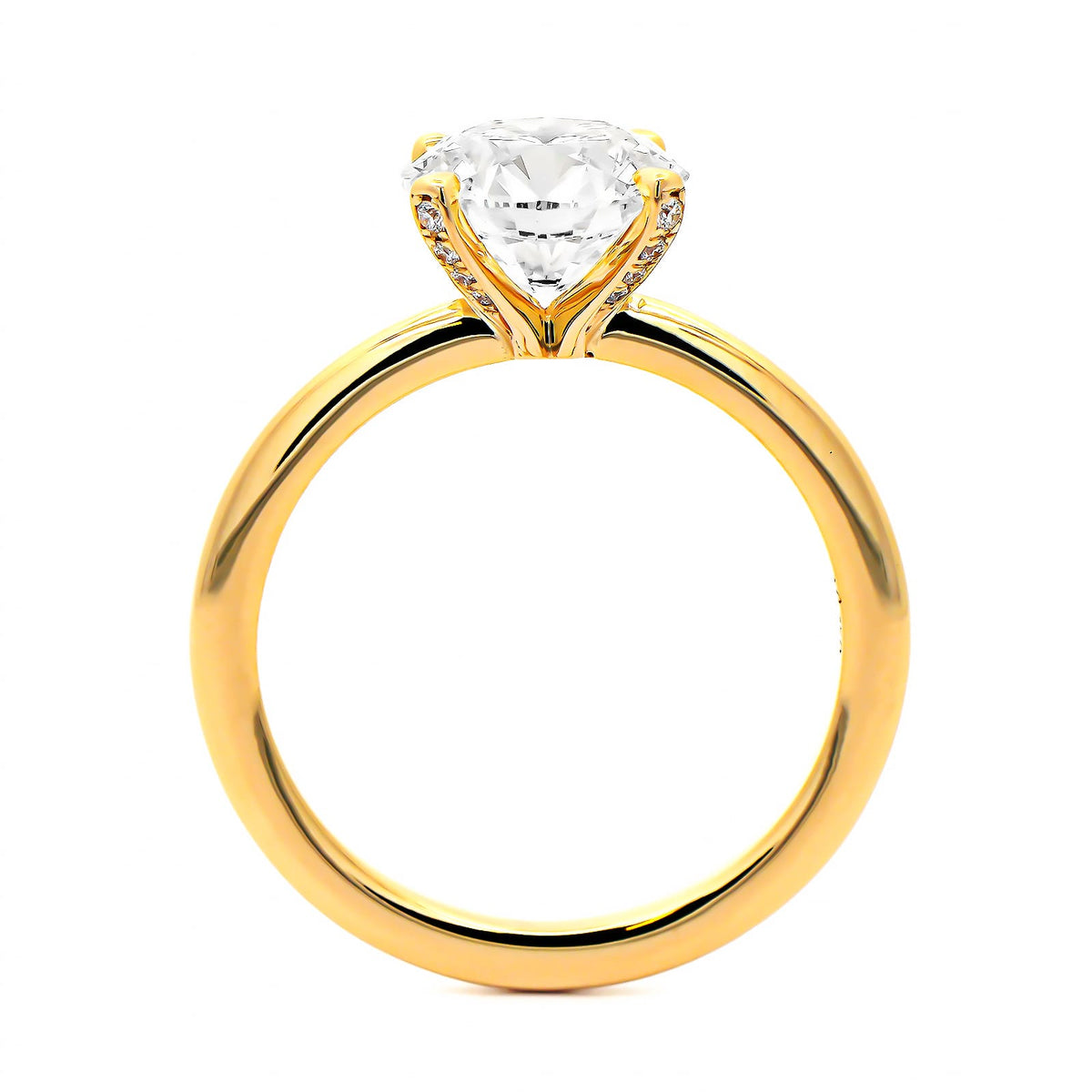 18K Yellow Gold Round Diamond Solitaire Engagement Ring – Long's Jewelers