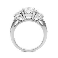 Platinum 3 Stone Round Diamond Engagement Ring