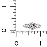 Platinum 3 Stone Round Diamond Engagement Ring