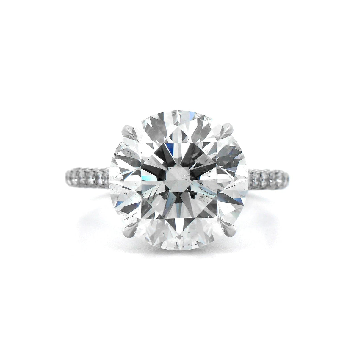 Platinum Round Diamond Solitaire Engagement Ring