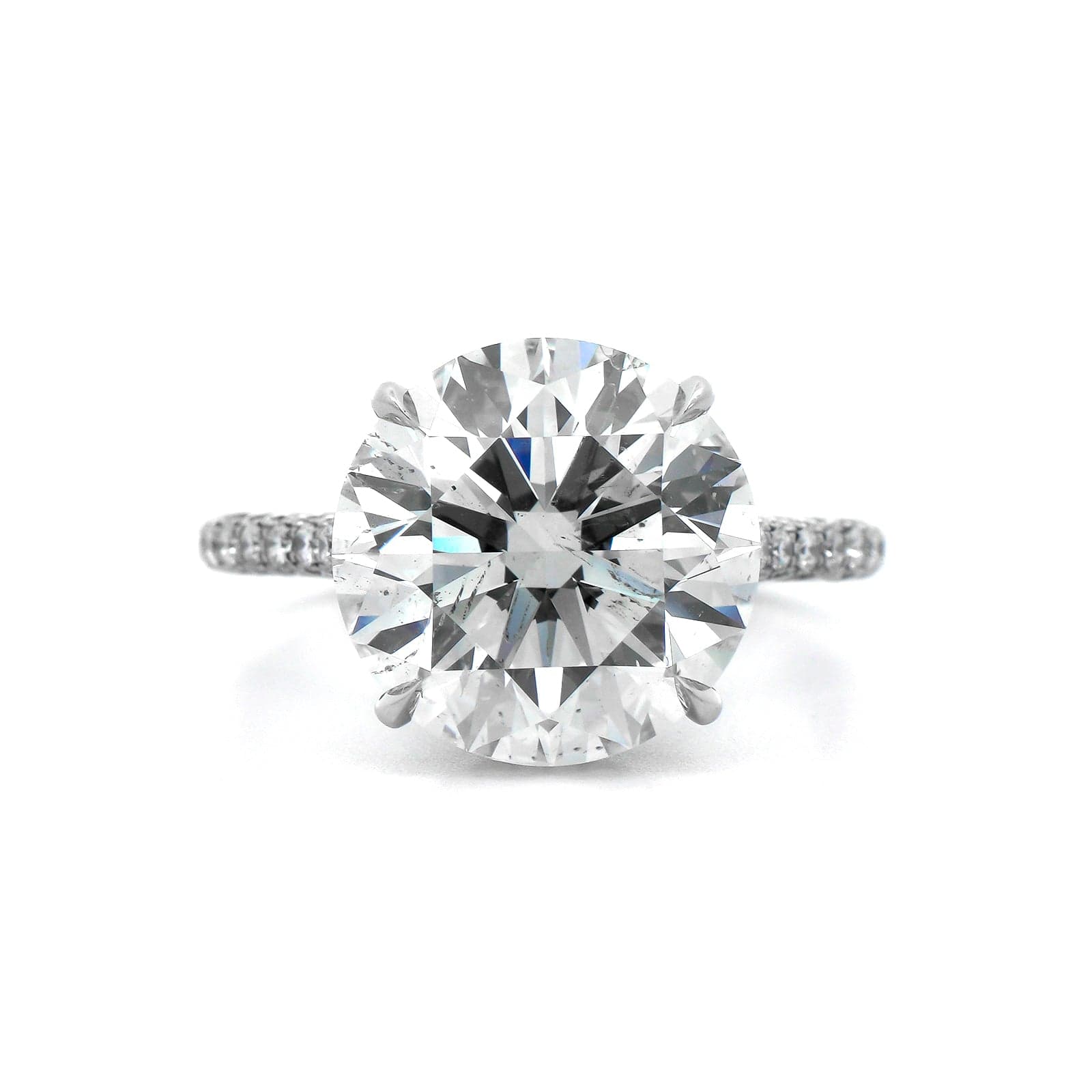 Platinum Round Diamond Solitaire Engagement Ring