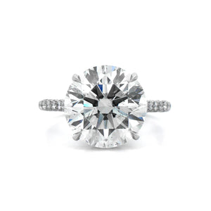 Platinum Round Diamond Solitaire Engagement Ring