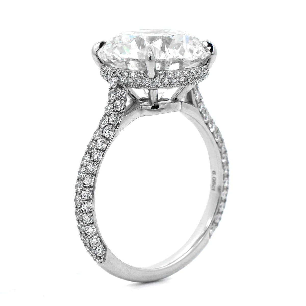 Platinum Round Diamond Solitaire Engagement Ring