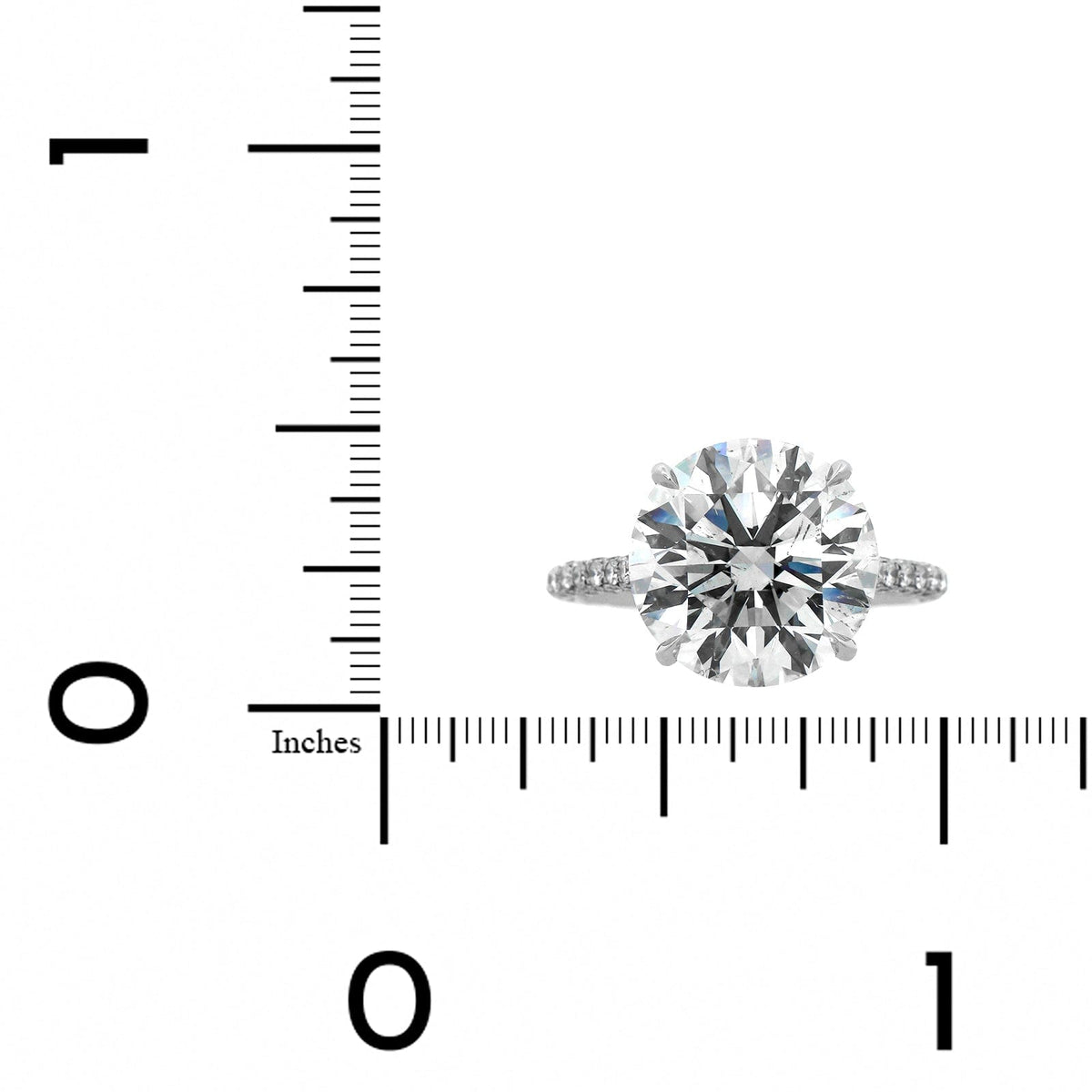 Platinum Round Diamond Solitaire Engagement Ring