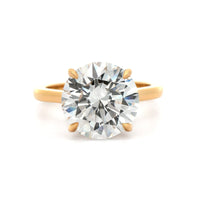 18K Yellow Gold Round Diamond Solitaire Engagement Ring