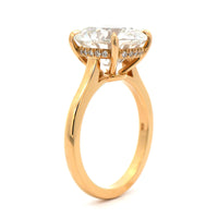 18K Yellow Gold Round Diamond Solitaire Engagement Ring