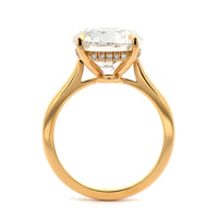 18K Yellow Gold Round Diamond Solitaire Engagement Ring