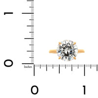 18K Yellow Gold Round Diamond Solitaire Engagement Ring