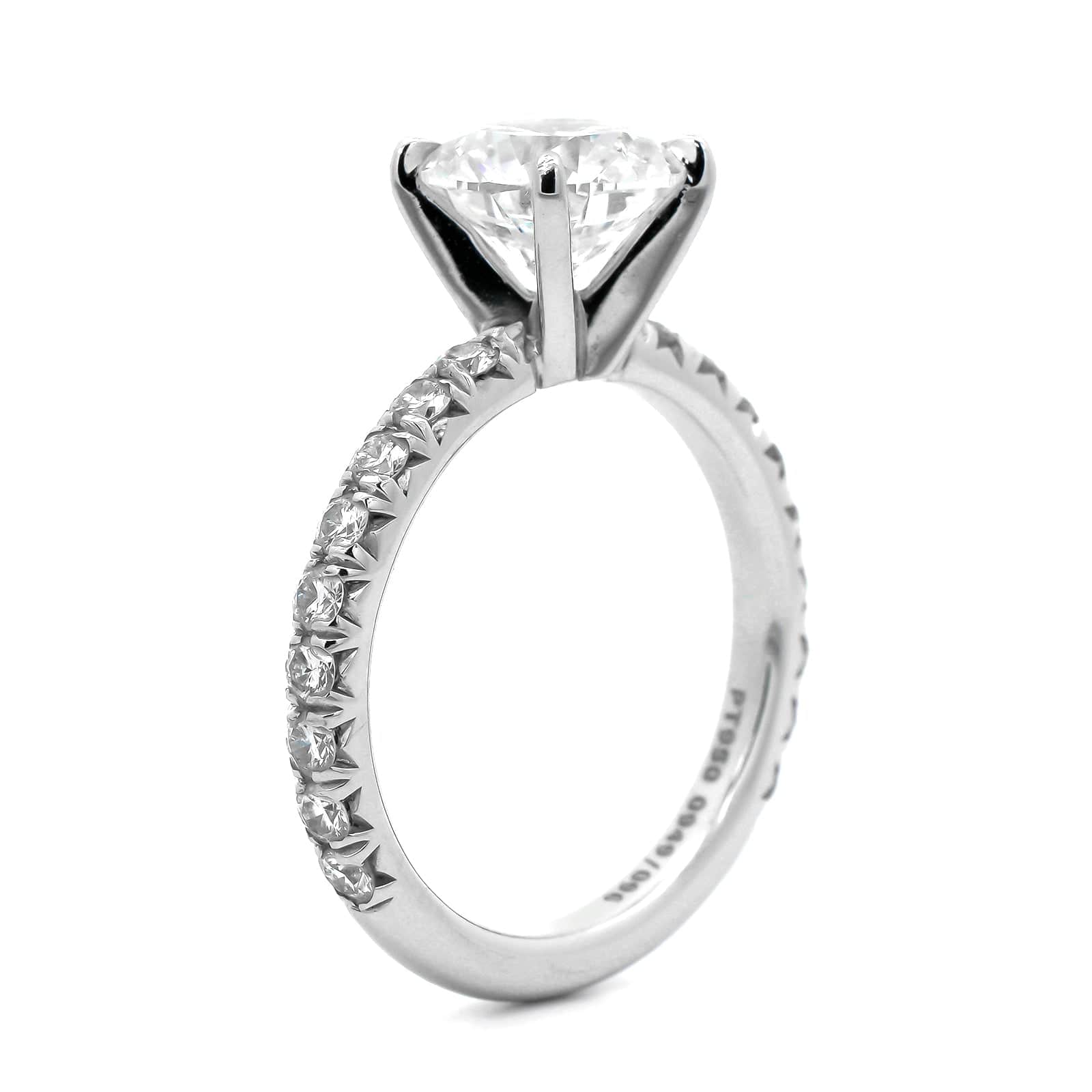 Platinum Round Diamond Engagement Ring