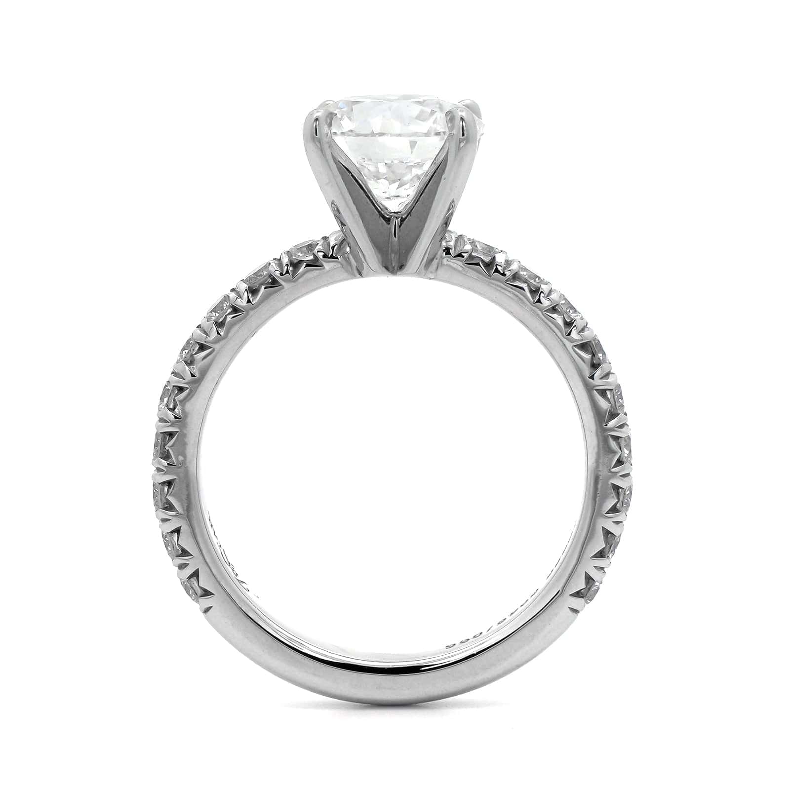 Platinum Round Diamond Engagement Ring