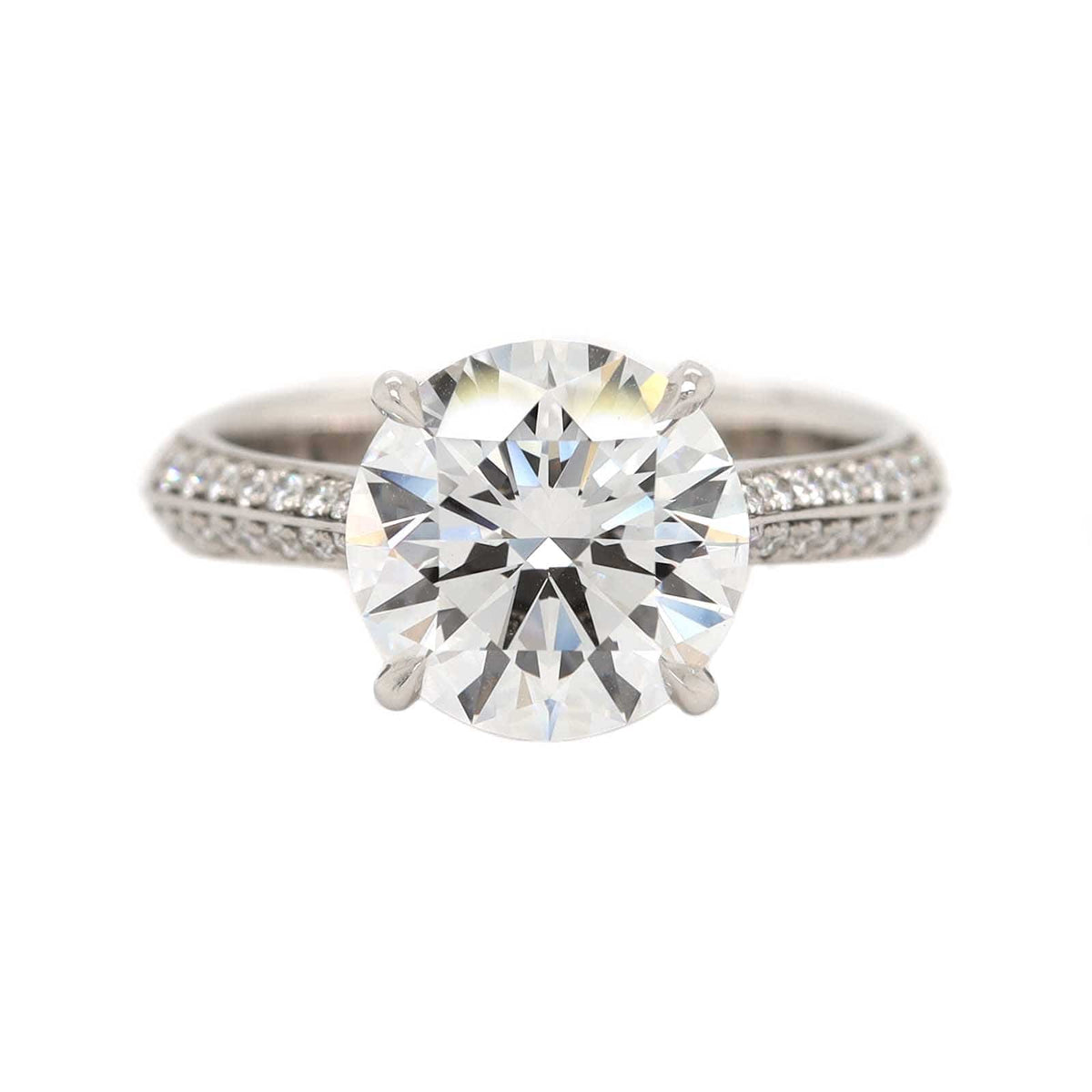 Platinum Round Diamond Engagement Ring