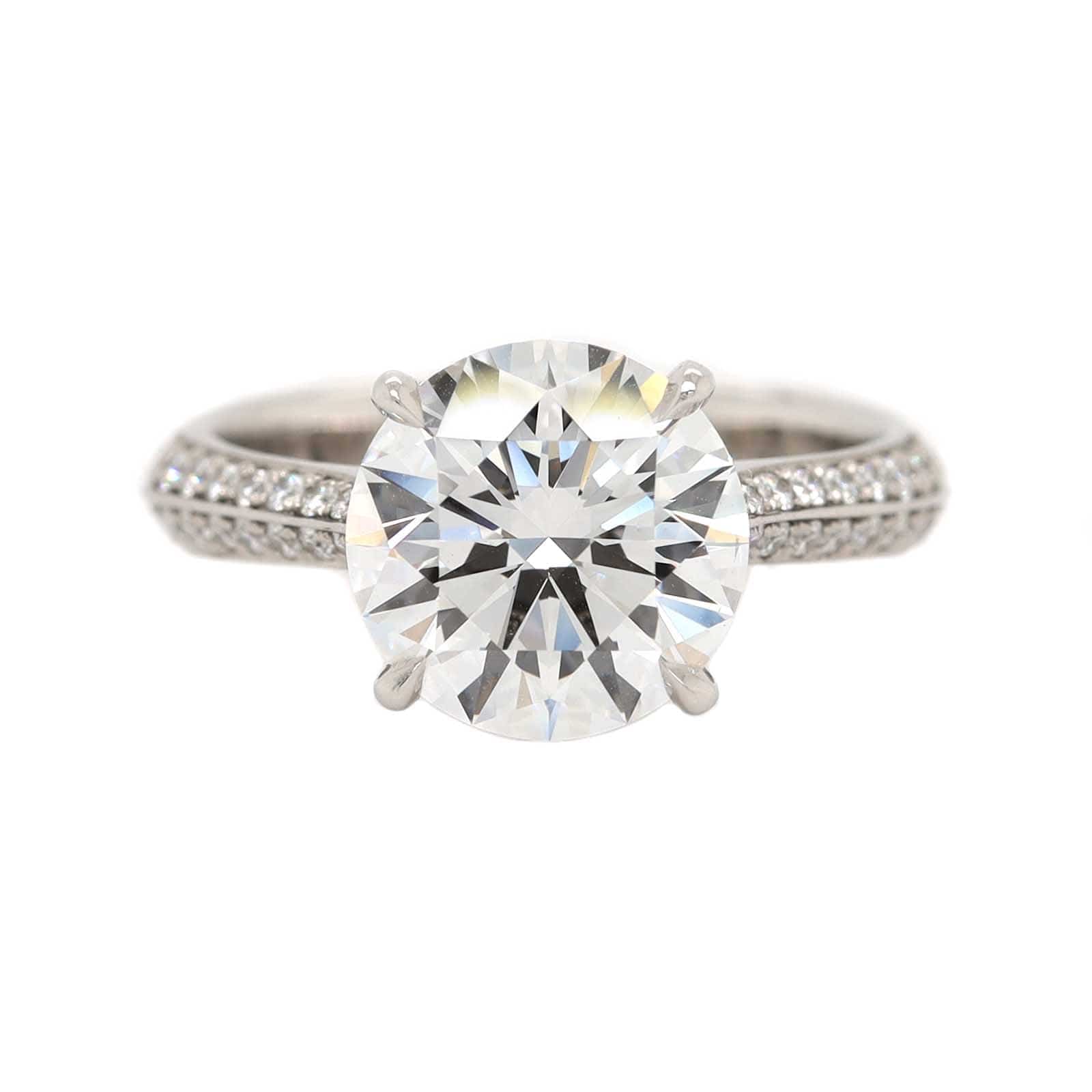 Platinum Round Diamond Engagement Ring