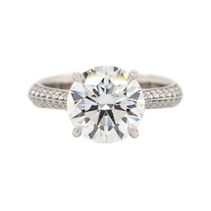 Platinum Round Diamond Engagement Ring