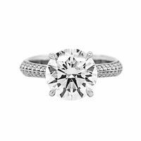 Platinum Round Diamond Engagement Ring