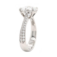 Platinum Round Diamond Engagement Ring
