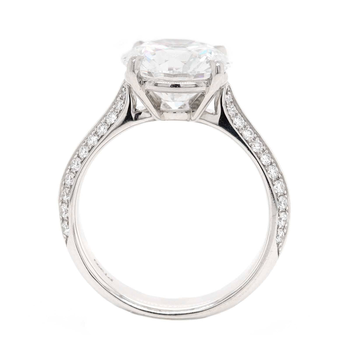 Platinum Round Diamond Engagement Ring
