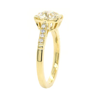18K Yellow Gold Round Diamond Ring