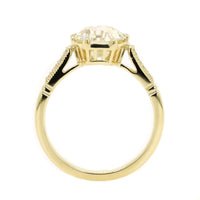 18K Yellow Gold Round Diamond Ring