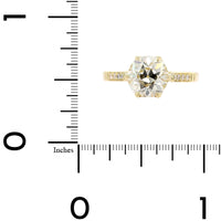 18K Yellow Gold Round Diamond Ring