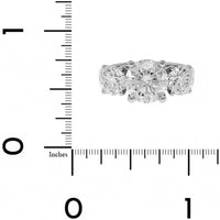 Platinum 3 Stone Round Diamond Engagement Ring