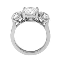 Platinum 3 Stone Round Diamond Engagement Ring