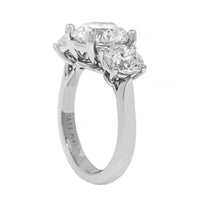 Platinum 3 Stone Round Diamond Engagement Ring