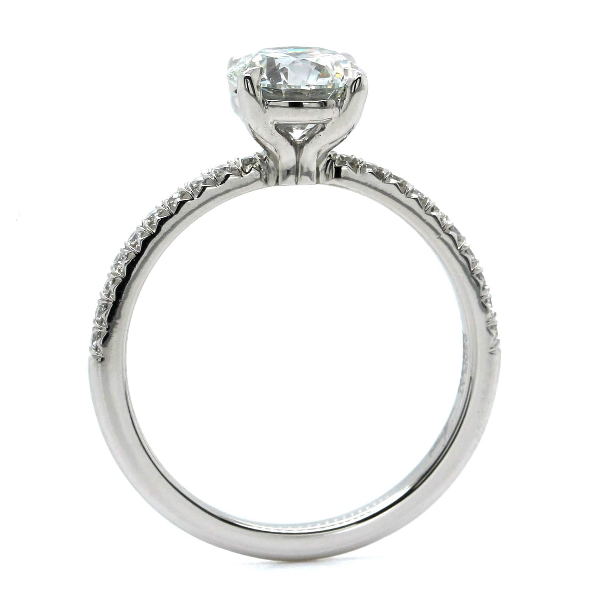 Platinum 4 Prong Round Diamond Engagement Ring