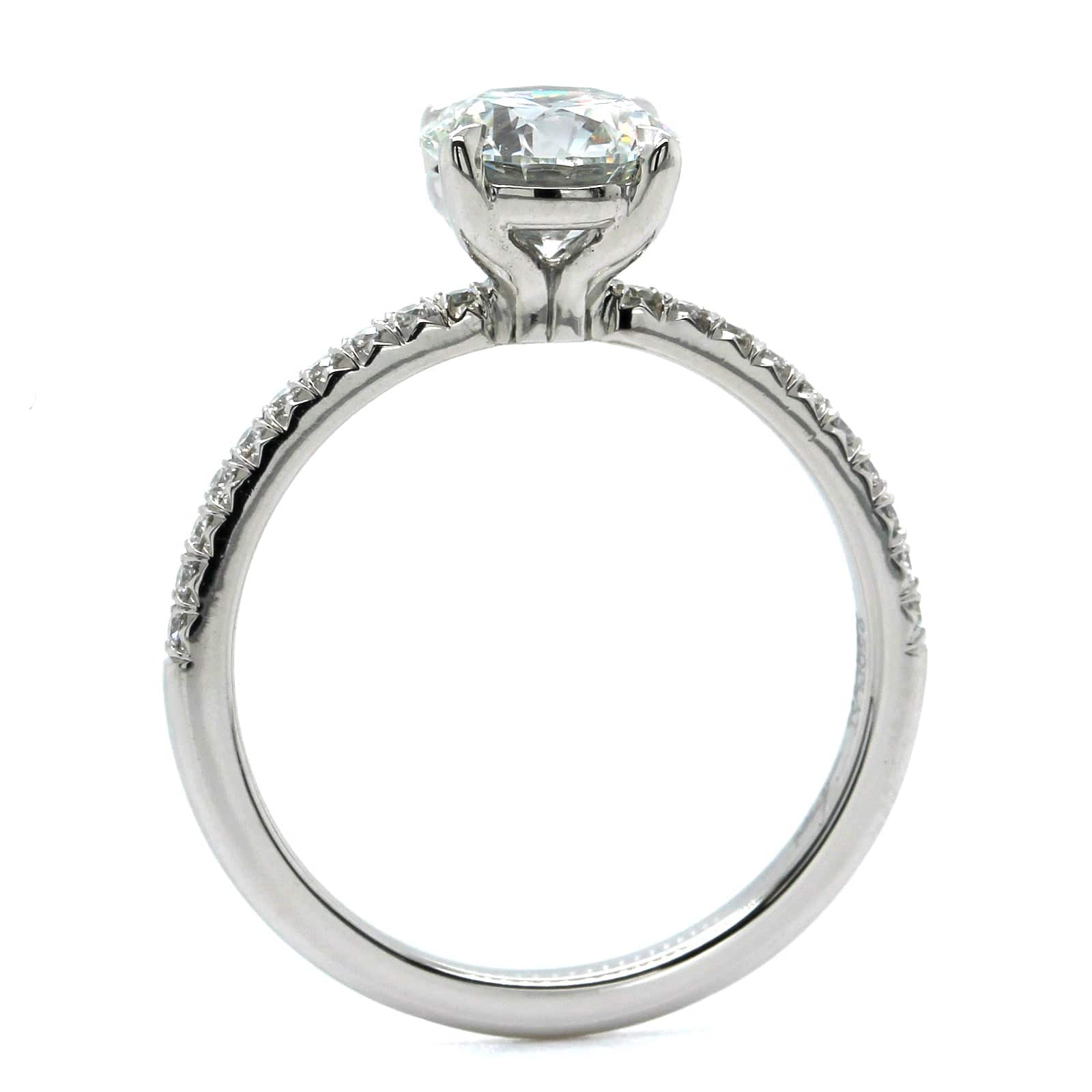 Platinum 4 Prong Round Diamond Engagement Ring