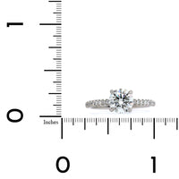 Platinum 4 Prong Round Diamond Engagement Ring
