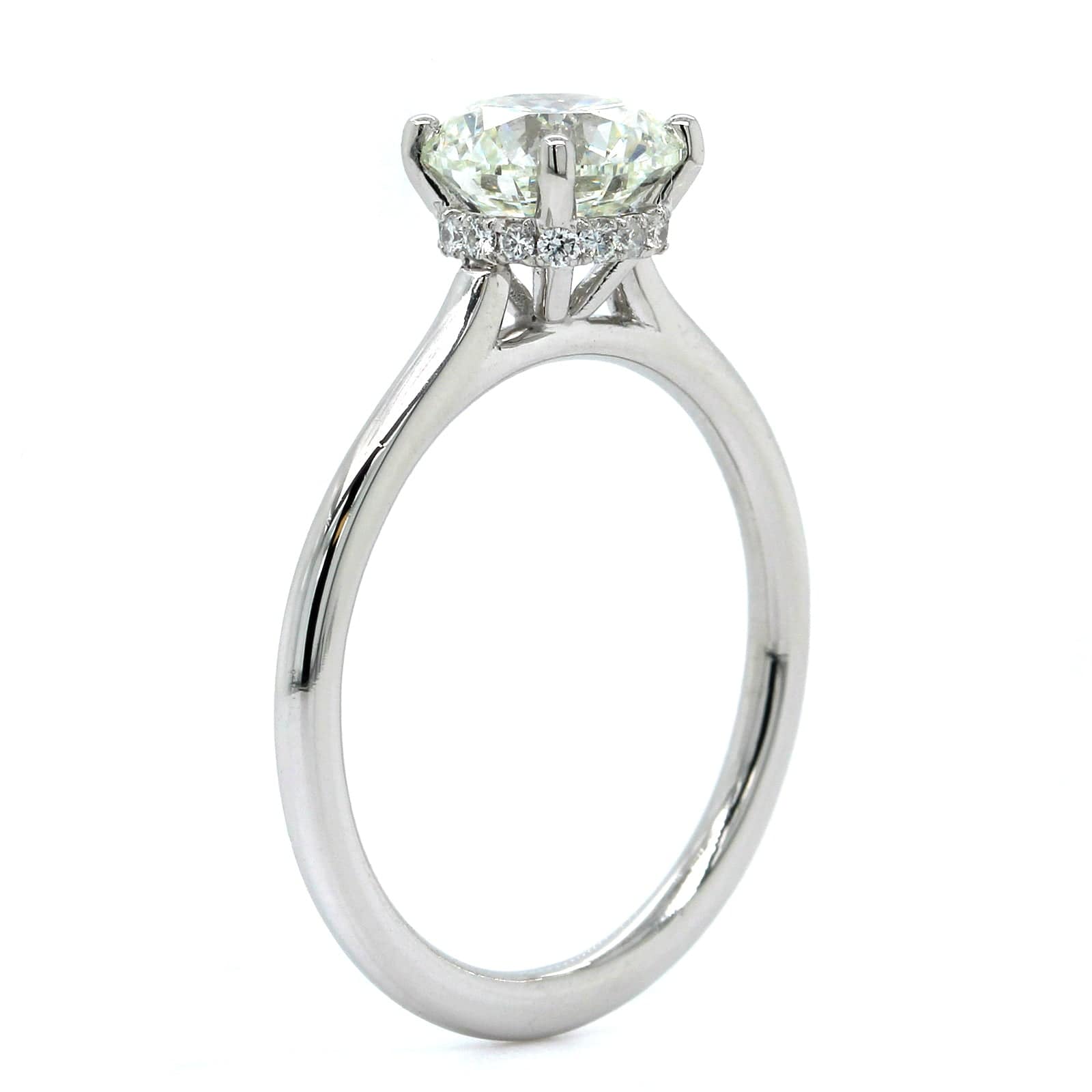 Platinum Round Diamond Solitaire Engagement Ring