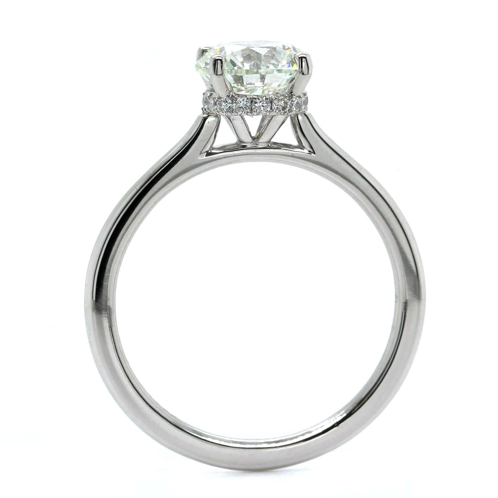 Platinum Round Diamond Solitaire Engagement Ring