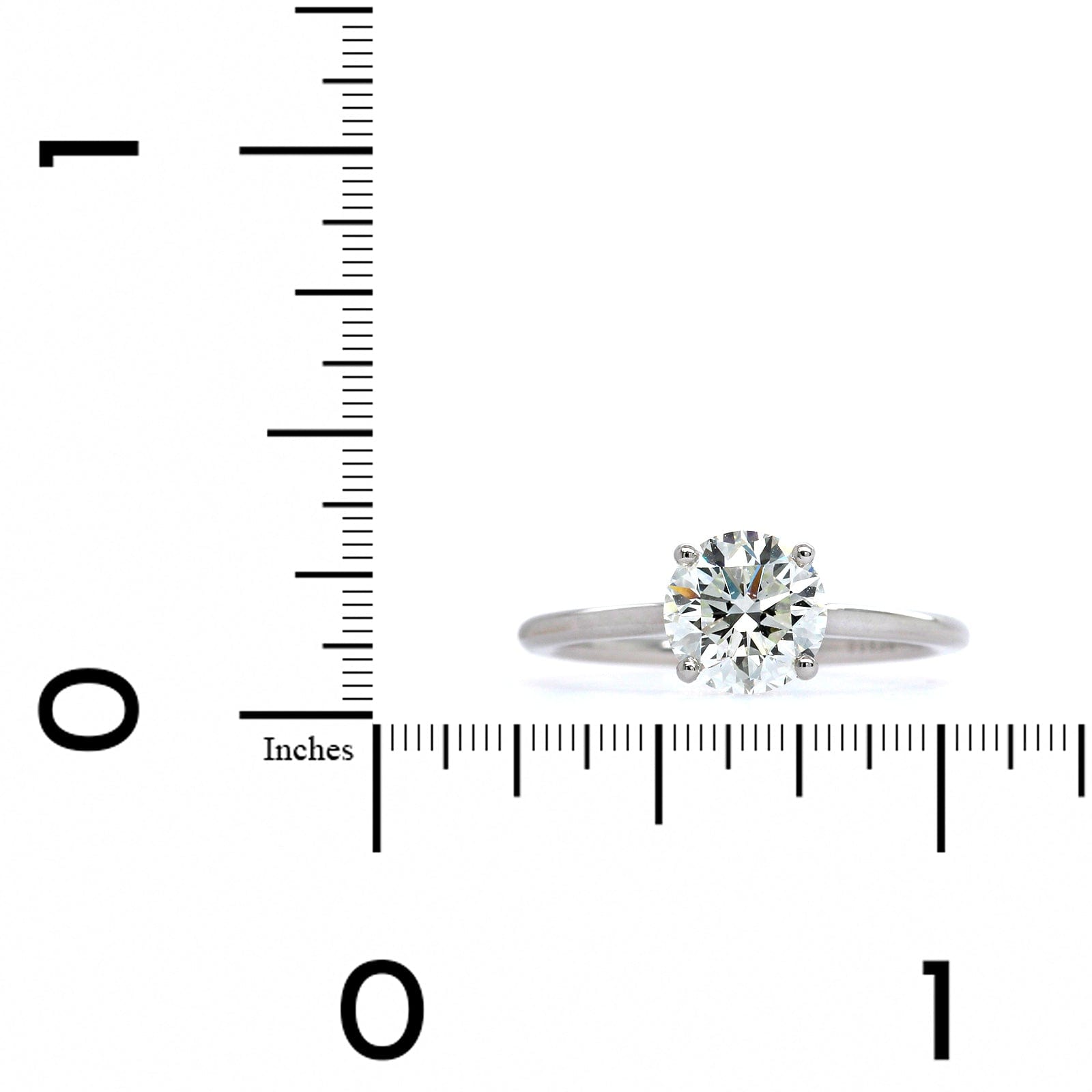 Platinum Round Diamond Solitaire Engagement Ring