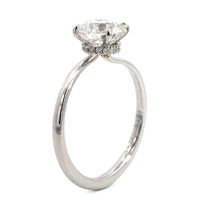 Platinum Swirl Setting with Round Diamond Engagement Ring