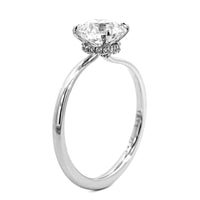 Platinum Swirl with Round Diamond Engagement Ring