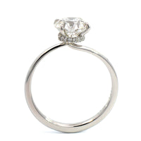Platinum Swirl Setting with Round Diamond Engagement Ring