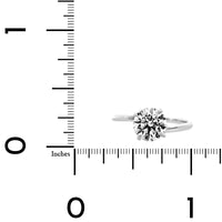 Platinum Swirl with Round Diamond Engagement Ring