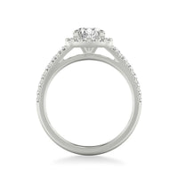 Platinum Cushion Diamond Halo Engagement Ring