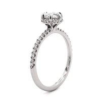 Platinum 6 Prong Radiant Cut Diamond Engagement Ring