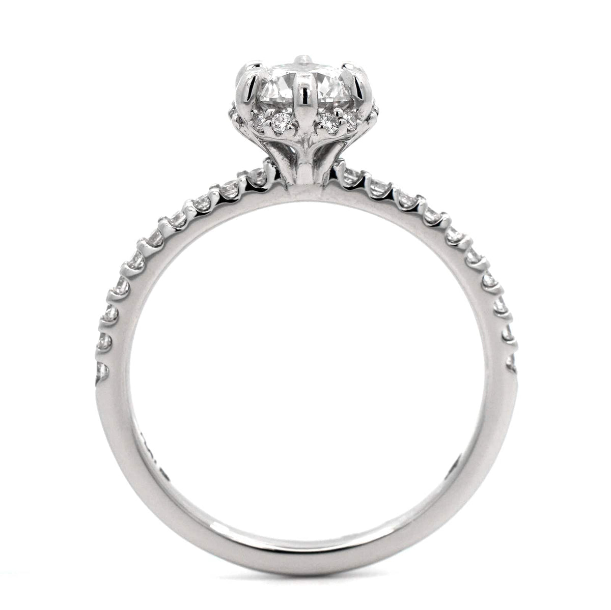 Platinum 6 Prong Radiant Cut Diamond Engagement Ring