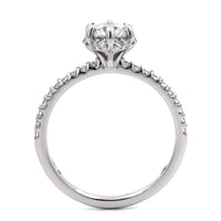 Platinum 6 Prong Radiant Cut Diamond Engagement Ring